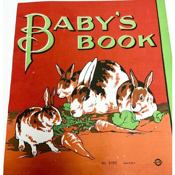 Baby’s Book 1935 Linen Childrens book Akron. O. Made in USA - Picture 1 of 6